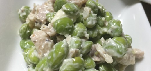 鶏もも肉と枝豆のクリームチーズ和え