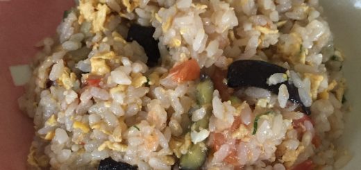 夏野菜のチャーハン